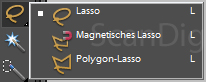 Auswahl des Werkzeuges magnetisches Lasso