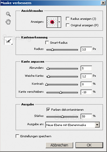 Maske verbessern