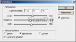 Der Farbbalance Dialog