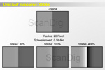 Der Stärke-Regler bestimmt die Intensität der Kontrasterhöhung.