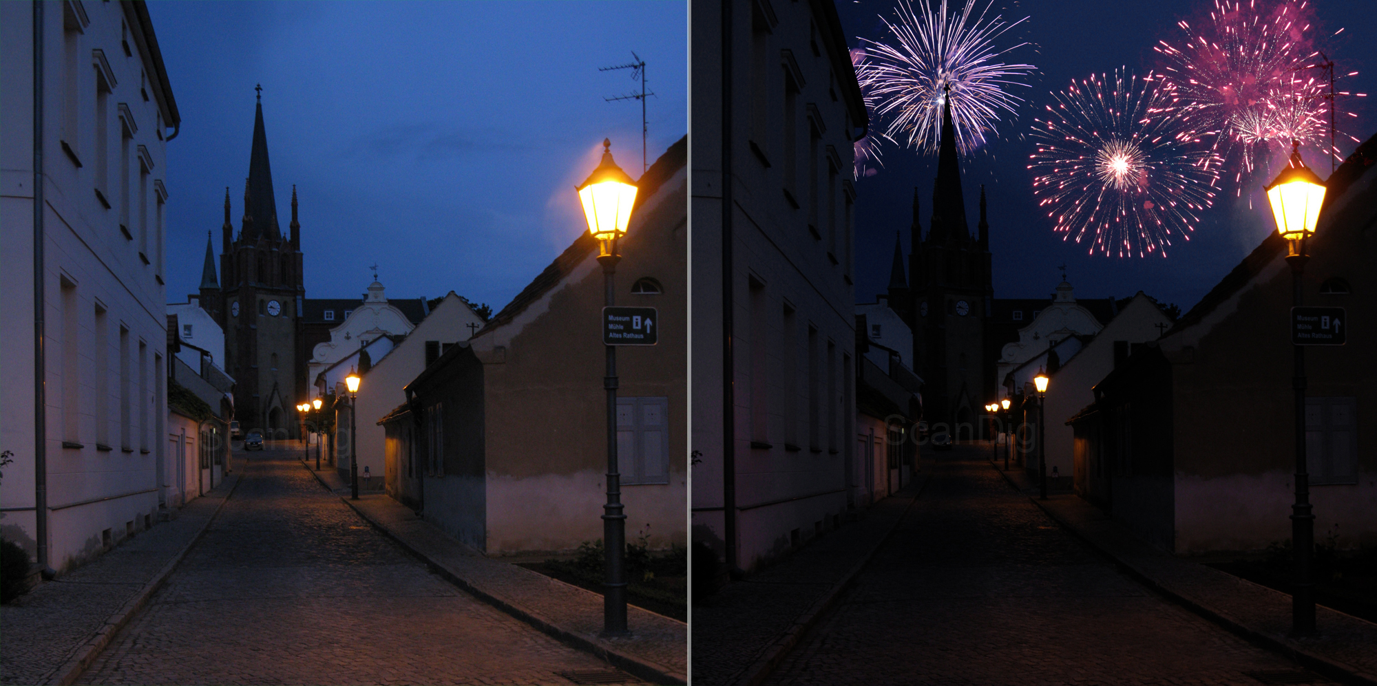 Photoshop Elements Tutorial Praktische Anleitung Zum Einfugen Eines Feuerwerkes Am Nachthimmel Mittels Bildretusche