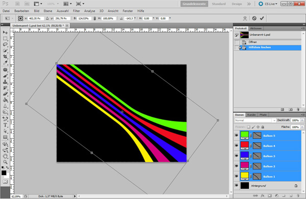 Transformieren der Balken