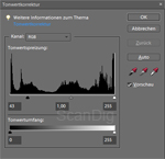 Einstellungsdialog der Tonwertkorrektur