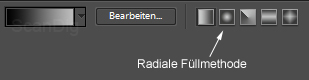 Schaltfläche für einen radialen Farbverlauf